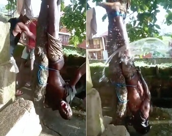 Man Hung Upside Down, Cruelly Tortured For Stealing