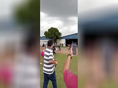 FUCK, skydiver hits the crowd