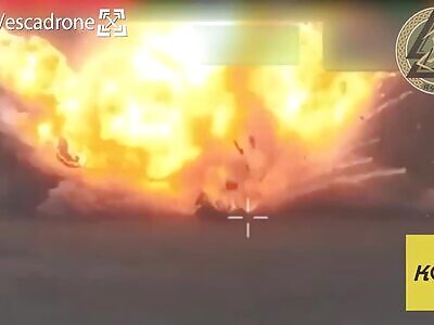 Russian Tank VS Ukrainian FPV Drone. Tank Loses