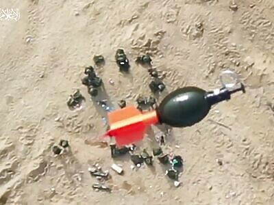Hamas Release A Video Of Them Dropping A Grenade On Israeli Forces In Gaza.