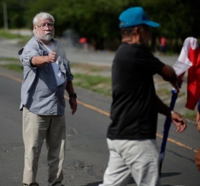 Exact Moment When Driver Shoots Protester Blocking The Road