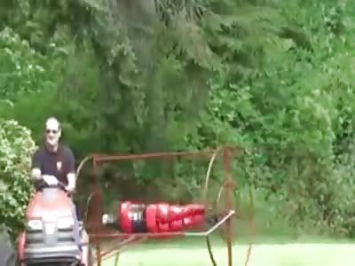Mowing The Lawn While Towing Bondage Slut Aroundâ€¦