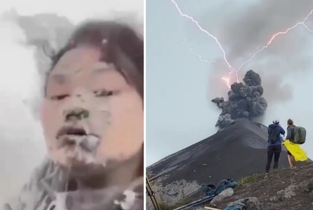Female Mountain Climber Films her last Minute as Volcano Erupted.