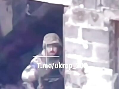 Ukrop Waves At Drone And Pays The Price. 
