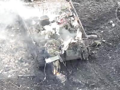 Russian BMP-2 and part of its crew incinerated 