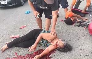 [ACCIDENT AND AFTERMATH] DEADLY COLLISION BETWEEN TWO MOTORCYCLE 