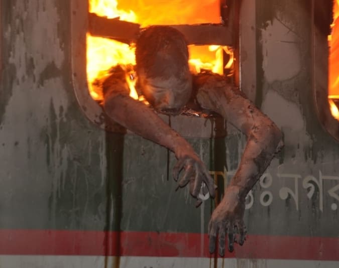 Man Burns Alive After Train Was Set On Fire