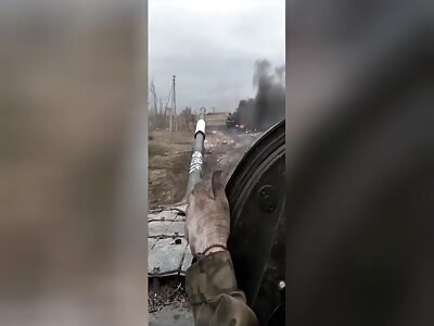 Russian tank destroyed 