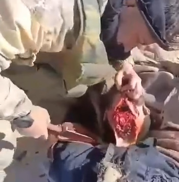 Iraqi Troops Behead what looks to be a ISIS Member