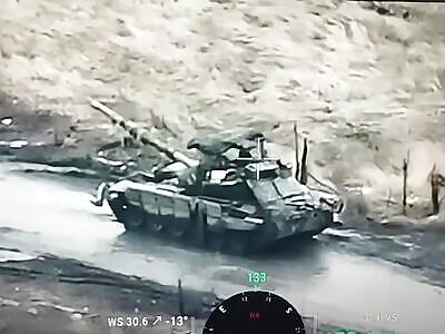 T72 Tank vs. Ukranian Suicide Drone. 
