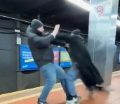 Bully messed with the wrong short guy and ended up under the train