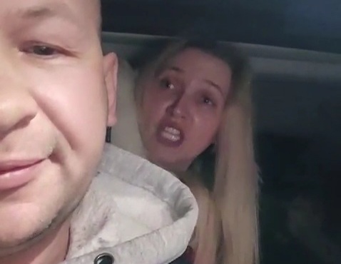 Crazy Russian Woman Attacks Taxi Driver 