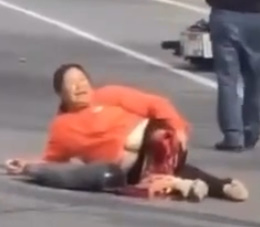 Poor Woman Looking What Cement Truck Did To Her In Shock