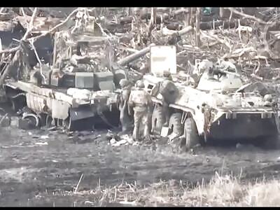 Russian BTR destroyed by FPV (BIG BOOM