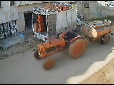 Crushed by the Tractor. [clean video] 