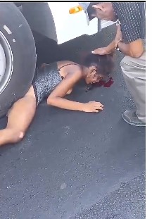 Woman Crushed by bus in Terrible Agony