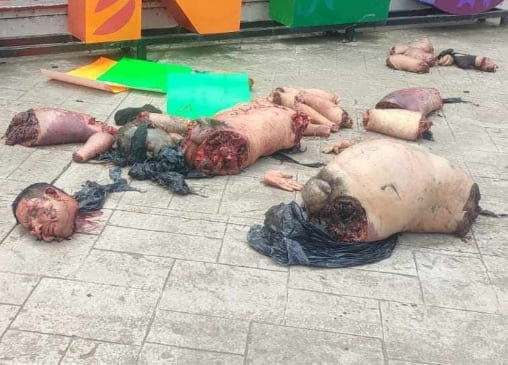 Cartel Members Leave Dismembered Bodies For Public View (Full)