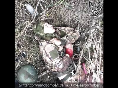 Drone-Dropped Russian Soldier Slips Into Oblivion