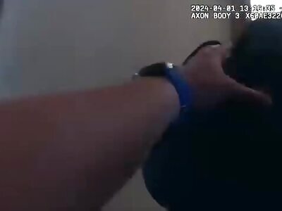 Bodycam records the moment an elderly man sets himself on fire