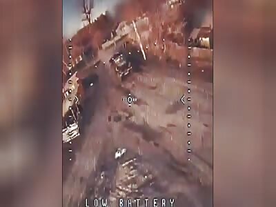 DRONE HIT WINDSHIELD DESPITE RUSSIANS TRYING  TO SHOOT  HIM DOWN