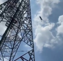 Polish guy kills himself by jumping off cell phone tower. 