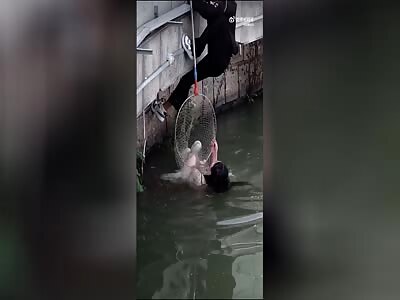Drowning Woman Rescued In Comedic Fashion