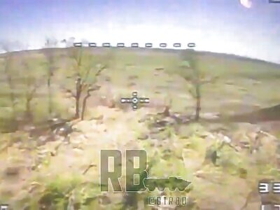 Ukrainian hit in the ass with Russian drone 