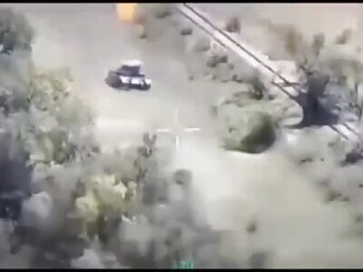 Awesome detonation of a Russian tank