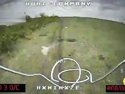 Drone Races Russian Biker—Mr Shrapnel Wins