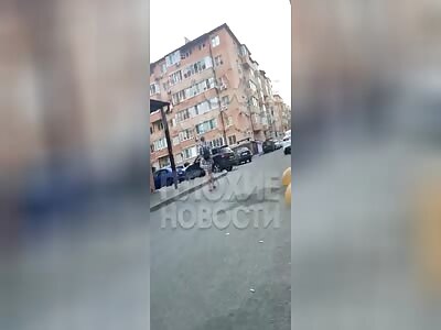 The girl beat up the pranker