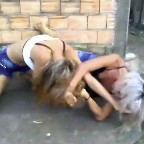 Epic Cute Girl Fight in the Street.