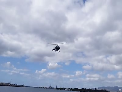 Helicopter Crash Near Arizona Memorial, Pearl Harbor