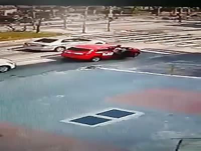 Woman Gets Out of Her Car and Gets Run Over by a Bus While Crossing Street