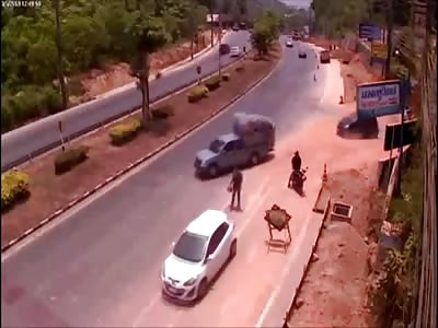 Road Rage with a Twist at the End . Thai Style