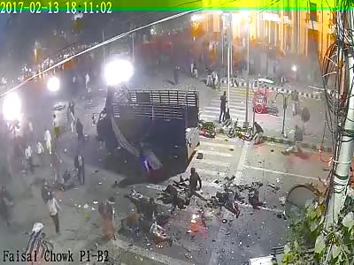Lahore Suicide Bomb Blast CCTV Footage