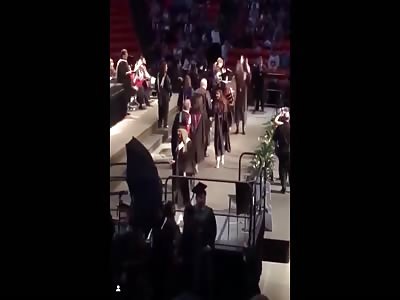 Neck Breaking Backflip During Graduation Ceremony