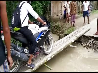 Bike Accident During Flood