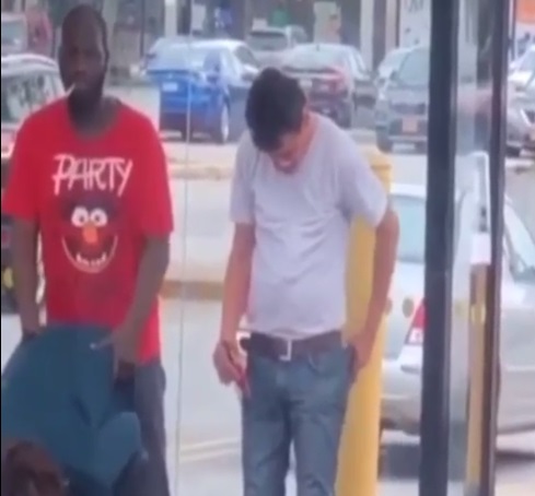 Black Man Fucking a White Woman at Bus includes the Cumshot!