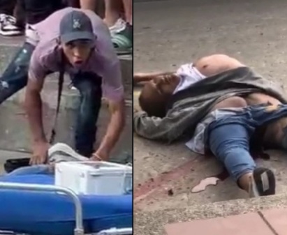 [DISTURBING]COLOMBIAN MAN GORED BY BUS GETS HIS SHOES ROBBED BY THIEF 