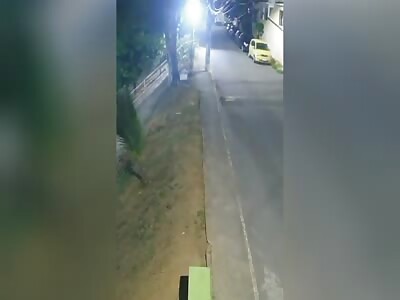 Couple riding too fast hit a dead end street, one dead with aftermath.