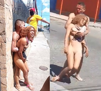 Couple Of Thieves Stripped Naked And Beaten In Venezuela