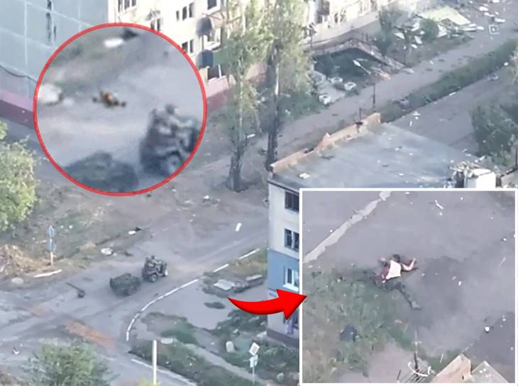 Optimistic Spetsnaz Biker Ambushed & Gutted by Drone