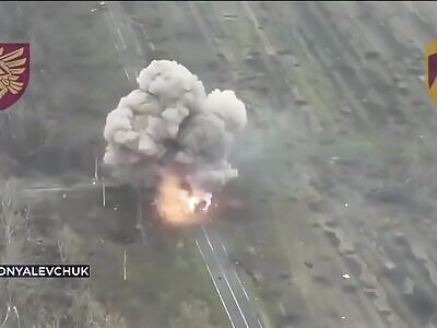 Epic explosion of a Russian BMP in Kursk