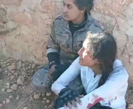 Two Females PKK Fighters Captured by Syrian Rebels 