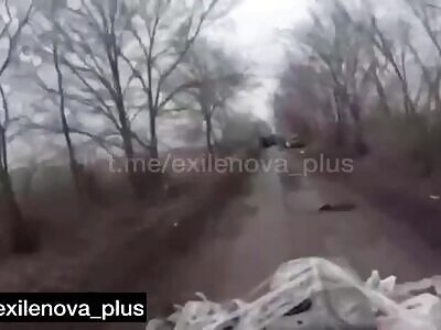 RU POV: The road of death for Russians in Pokrovsk.