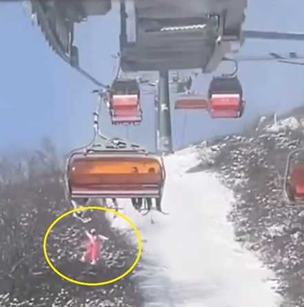 Girl Falls From Cable Car at Ski Resort