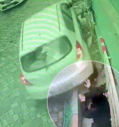 Unfortunate Woman Got Trapped Between Sliding Vehicle and the Wall