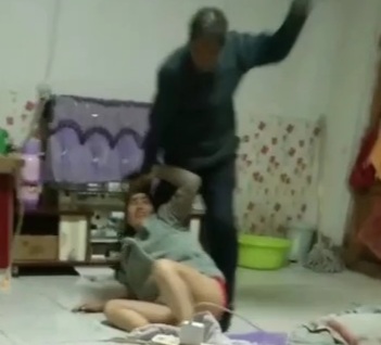 Man Beat the Shit out of his Wife in Front of their Kids 