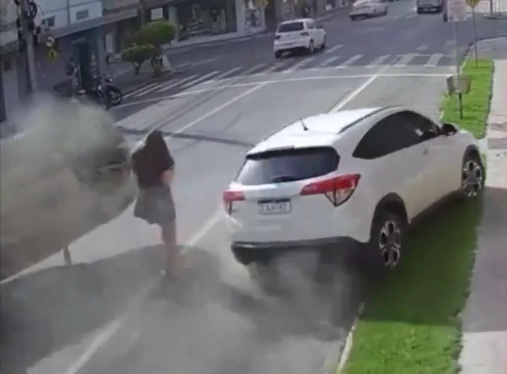 [CLOSE CALL] She must taking a lottery ticket after this 