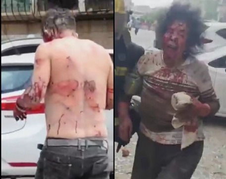 Chaos after Factory Explosion.